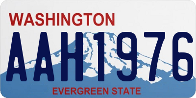 WA license plate AAH1976