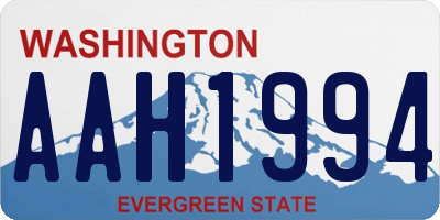 WA license plate AAH1994