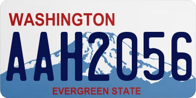 WA license plate AAH2056