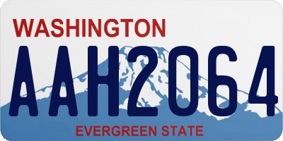 WA license plate AAH2064