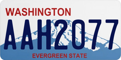 WA license plate AAH2077
