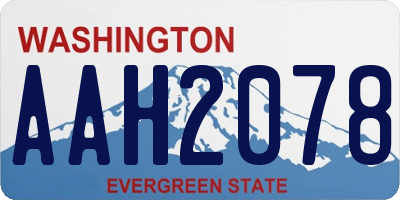 WA license plate AAH2078