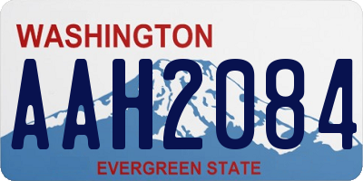 WA license plate AAH2084