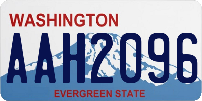 WA license plate AAH2096
