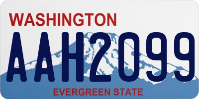 WA license plate AAH2099