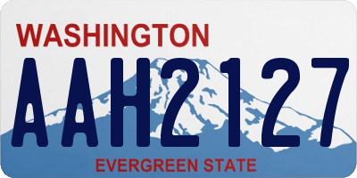 WA license plate AAH2127