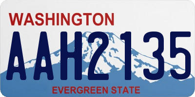 WA license plate AAH2135
