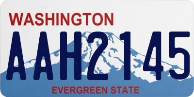 WA license plate AAH2145