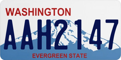 WA license plate AAH2147