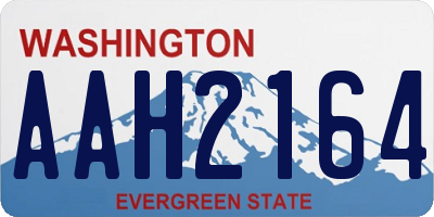 WA license plate AAH2164