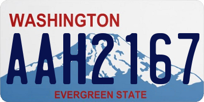 WA license plate AAH2167