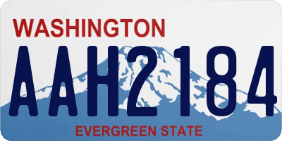 WA license plate AAH2184