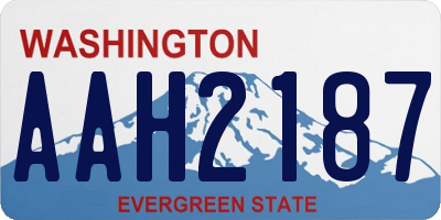 WA license plate AAH2187