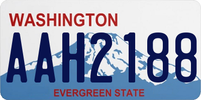 WA license plate AAH2188