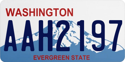 WA license plate AAH2197