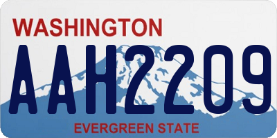 WA license plate AAH2209