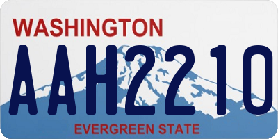 WA license plate AAH2210