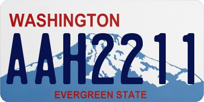 WA license plate AAH2211