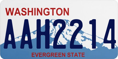 WA license plate AAH2214