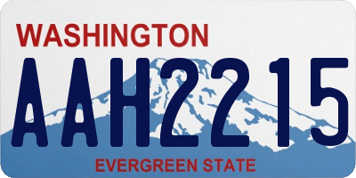 WA license plate AAH2215