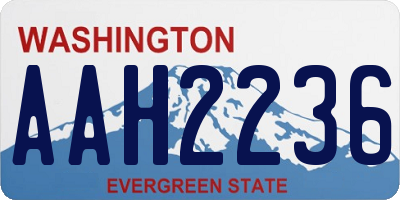 WA license plate AAH2236