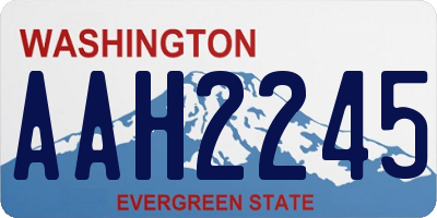 WA license plate AAH2245