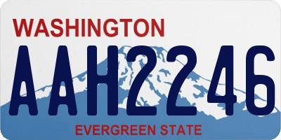WA license plate AAH2246