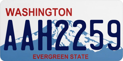 WA license plate AAH2259