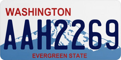 WA license plate AAH2269