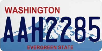 WA license plate AAH2285