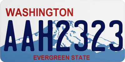 WA license plate AAH2323