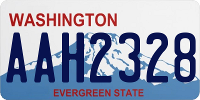 WA license plate AAH2328