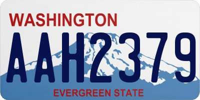 WA license plate AAH2379