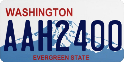 WA license plate AAH2400
