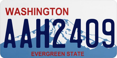WA license plate AAH2409