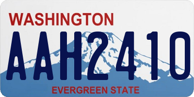WA license plate AAH2410