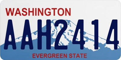WA license plate AAH2414