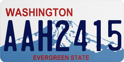 WA license plate AAH2415