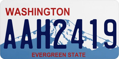 WA license plate AAH2419