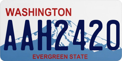 WA license plate AAH2420