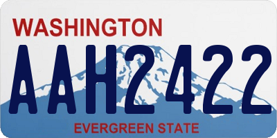 WA license plate AAH2422