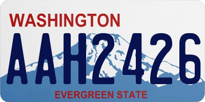 WA license plate AAH2426