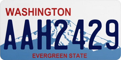 WA license plate AAH2429