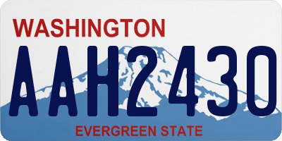 WA license plate AAH2430
