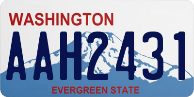 WA license plate AAH2431