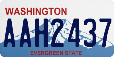 WA license plate AAH2437