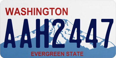 WA license plate AAH2447