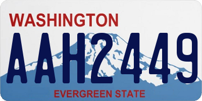 WA license plate AAH2449