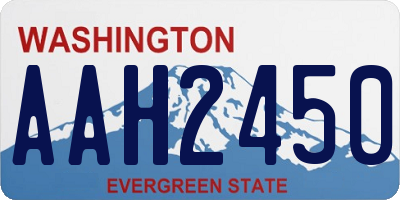 WA license plate AAH2450