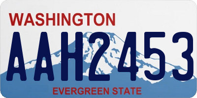 WA license plate AAH2453